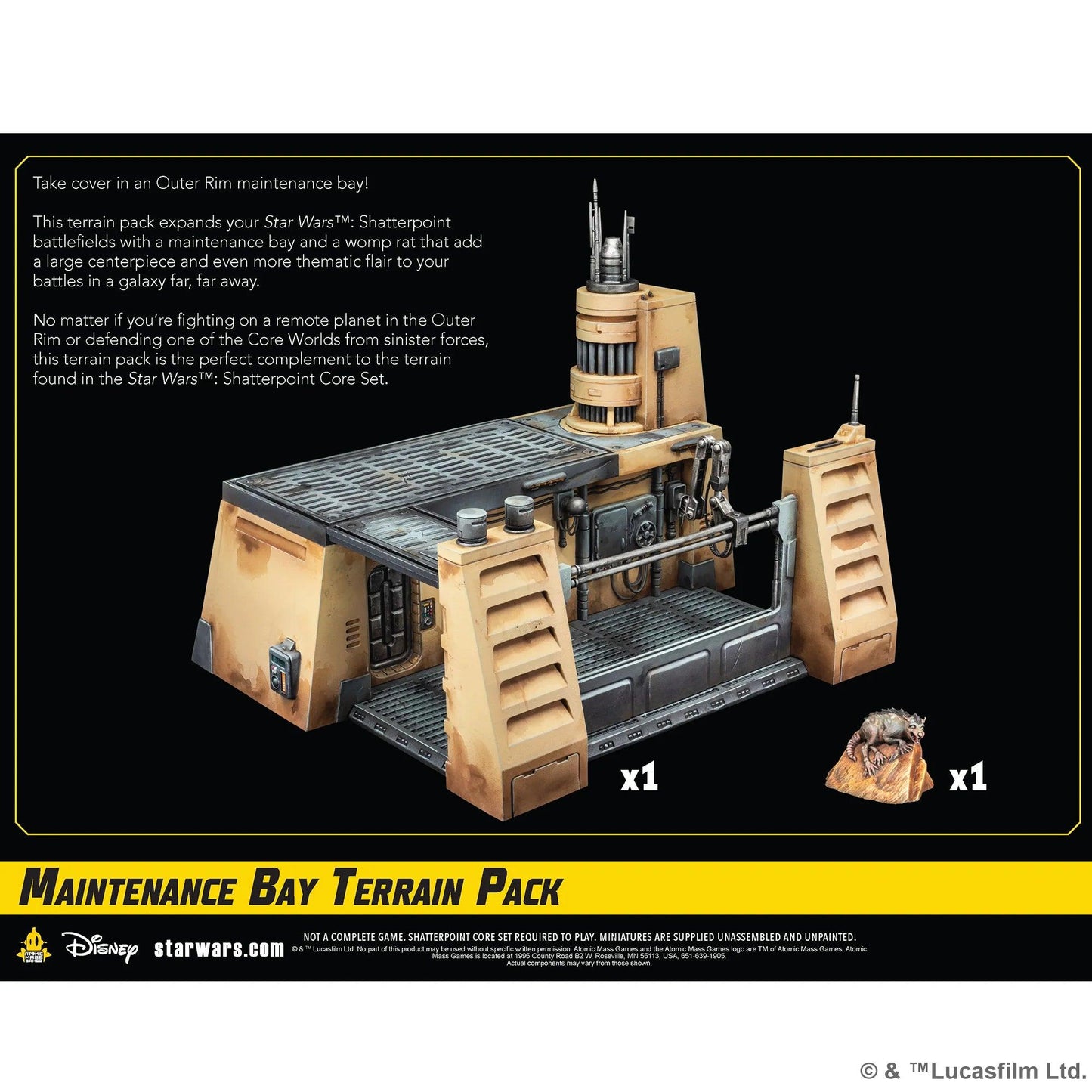 Star Wars: Shatterpoint Maintenance Bay Terrain Pack - ZZGames.dk