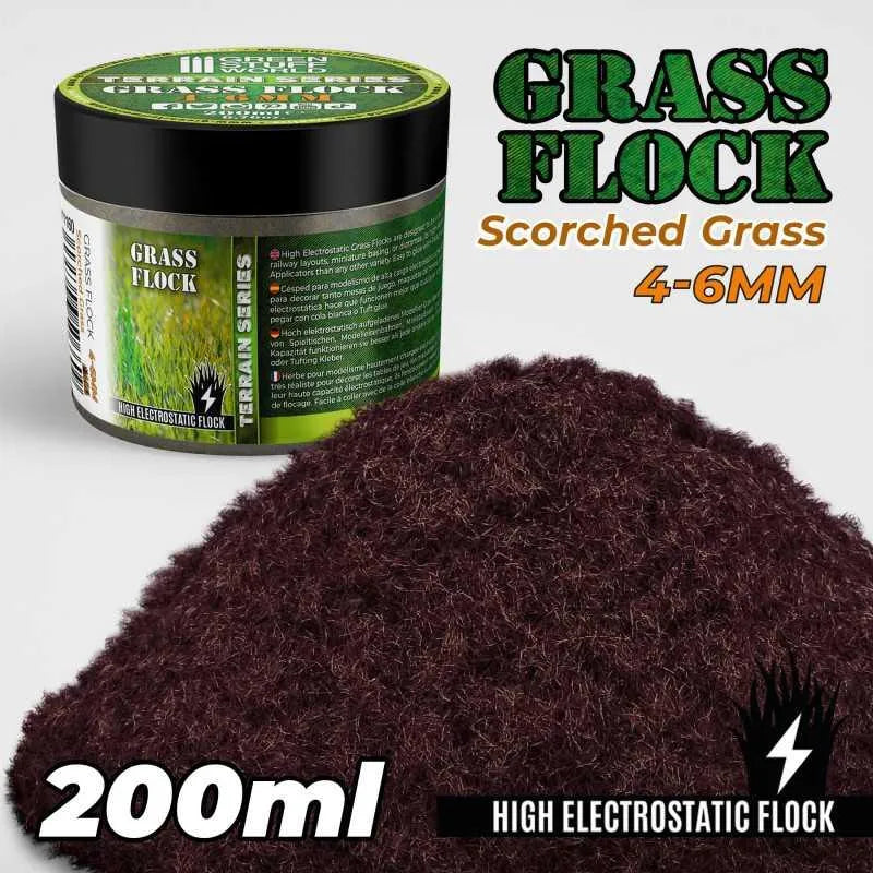 Static Grass Flock 4-6mm - SCORCHED BROWN - 200 ml - ZZGames.dk