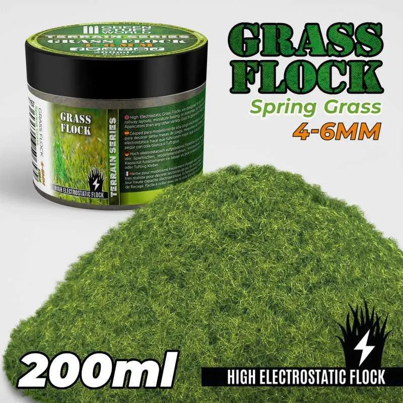 Static Grass Flock 4-6mm - SPRING GRASS - 200 ml - ZZGames.dk