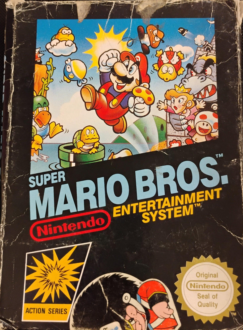 Super Mario Bros i æske (SCN) (Meget slidt æske) (U. manual) - ZZGames.dk