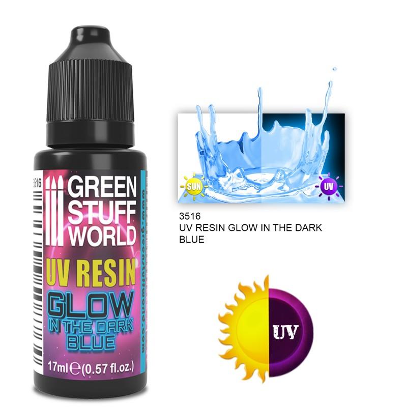 UV RESIN 17ml BLUE - Glow in the Dark - ZZGames.dk