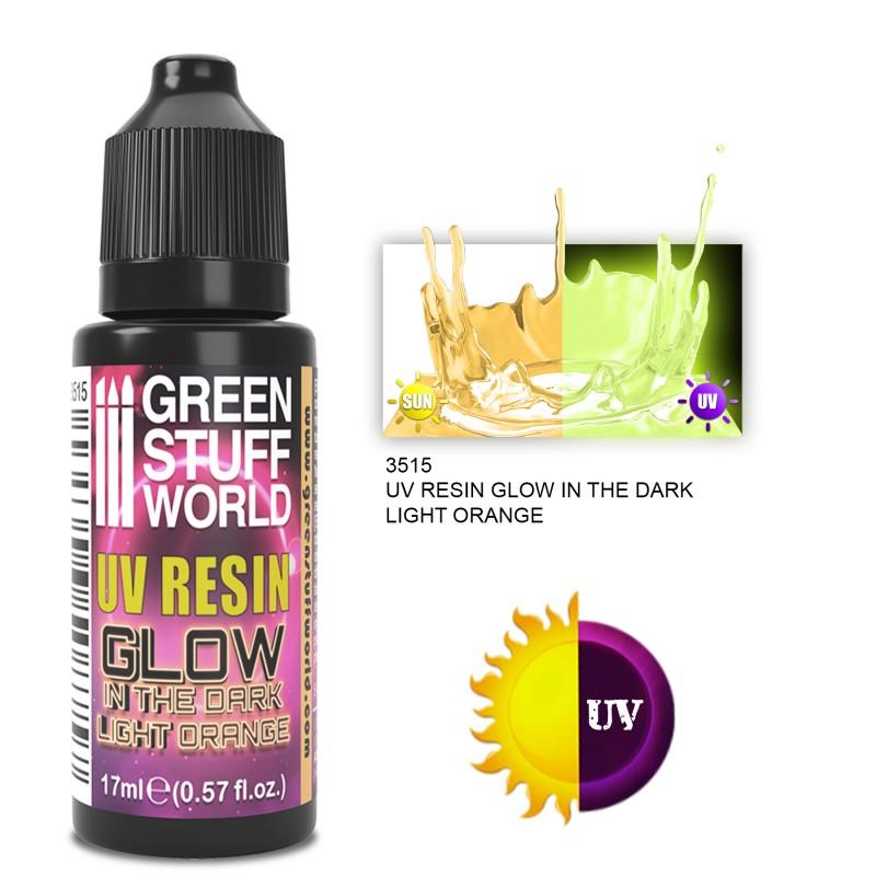 UV RESIN 17ml LIGHT ORANGE - Glow in the Dark - ZZGames.dk