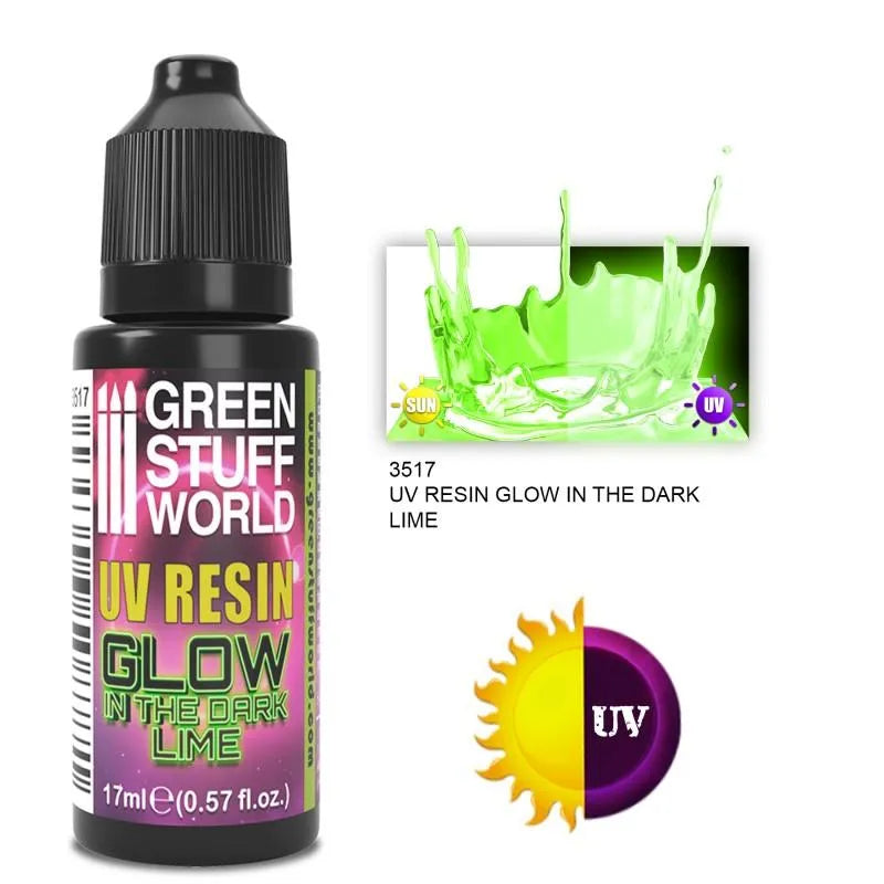 UV RESIN 17ml LIME - Glow in the Dark - ZZGames.dk