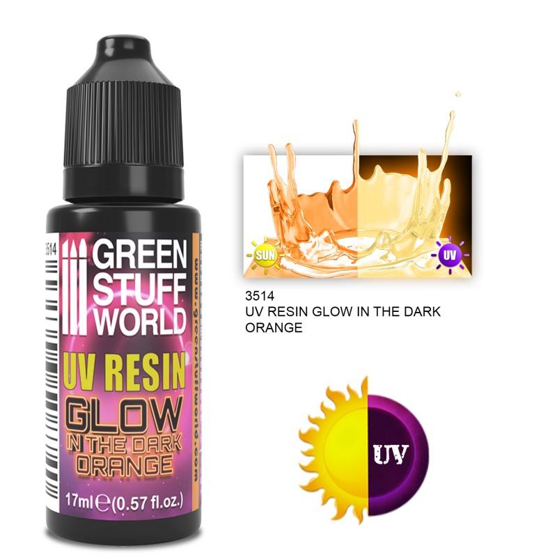 UV RESIN 17ml ORANGE - Glow in the Dark - ZZGames.dk