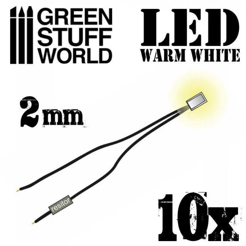 Warm White LED Lights - 2mm - ZZGames.dk