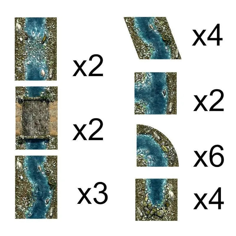 Water River Neoprene Terrain Set - ZZGames.dk