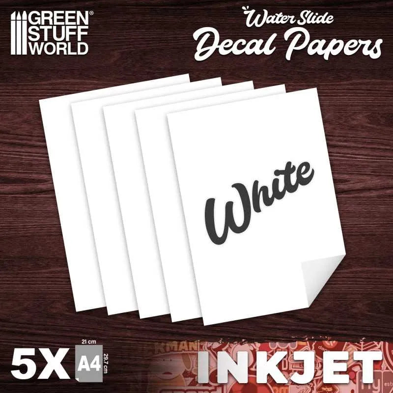 Waterslide Decals - Inkjet White