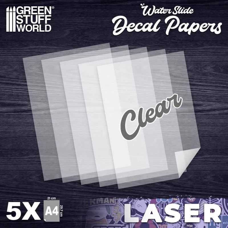 Waterslide Decals - Laser Transparent